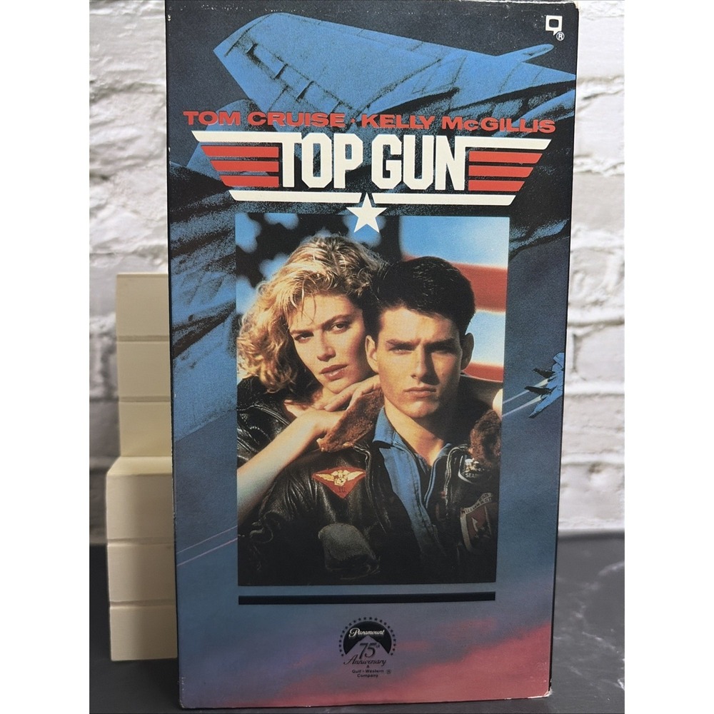Top Gun VHS 1987 Paramount 75th Anniversary Tom Cruise Action Movie 1692